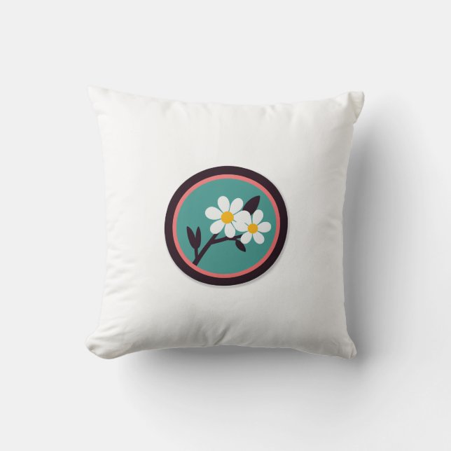 Spring Blossom Minimal  Throw Pillow (Front)