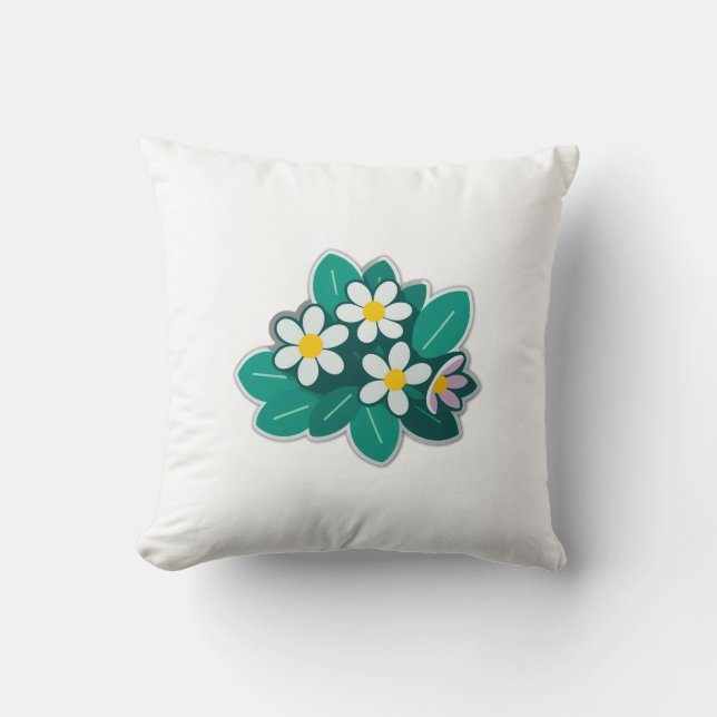 Spring Blossom Minimal Throw Pillow (Front)