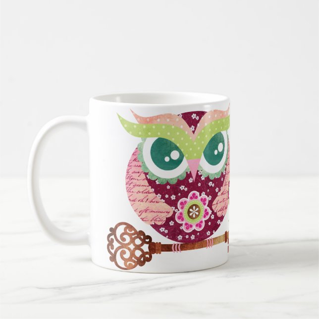 Spring Blossom Owl Mug (Left)