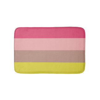 Spring Blossoms 4 Stripe Bath Mat