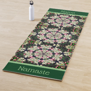 Spring Blossoms Abstract Flower Art Personalized Yoga Mat