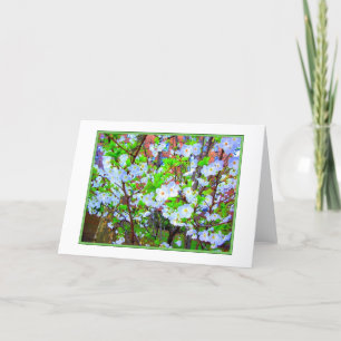 'Spring Blossoms' Blank Greeting Card