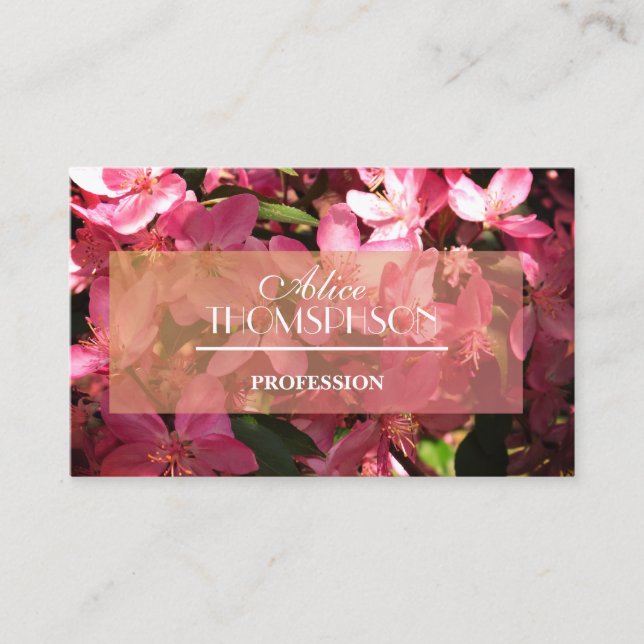 Spring Blossoms Custom Business Card (Front)