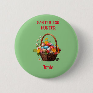 Spring Blossoms Easter Egg Hunt 2 Inch Round Button