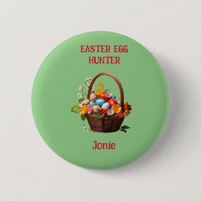 Spring Blossoms Easter Egg Hunt 2 Inch Round Button (Front)
