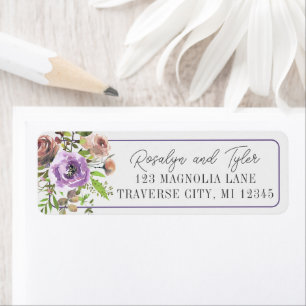 Spring Blossoms Florale Purple Peach Violet Adress