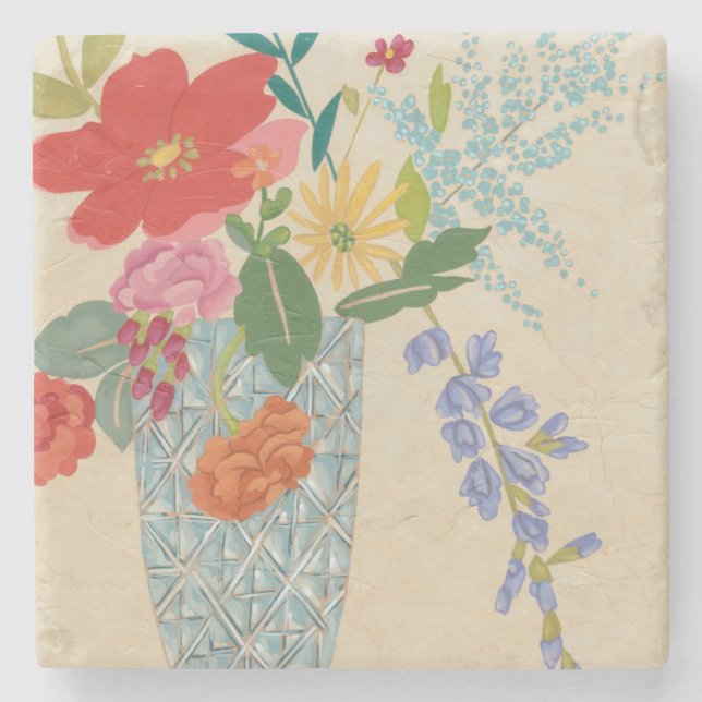 Spring Blossoms II Stone Coaster (Front)