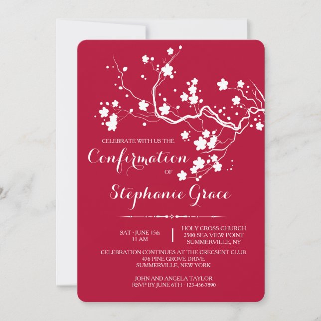 Spring Blossoms Invitation (Front)