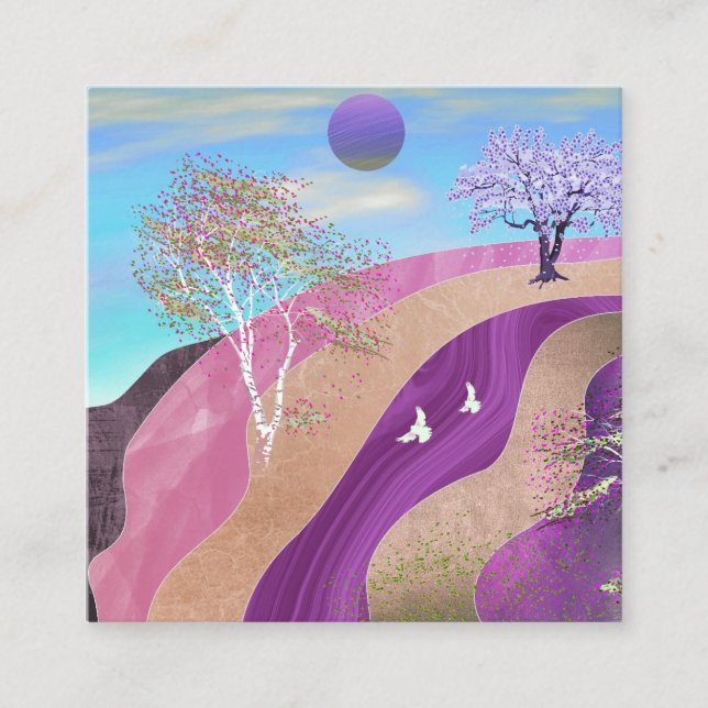 Spring Blossoms Landscape Enclosure Card (Front)