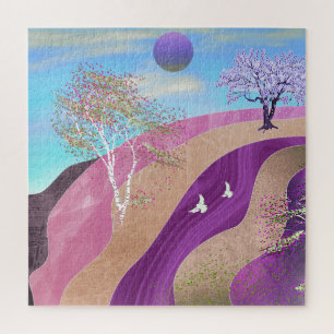 Spring Blossoms Landscape Jigsaw Puzzle