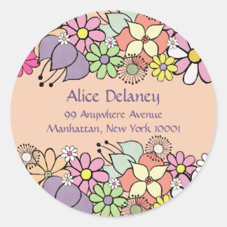 Spring Blossoms Return Address Labels Stickers