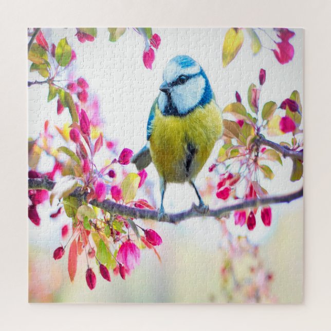 Spring Blue Bird Jigsaw Puzzle (Vertical)