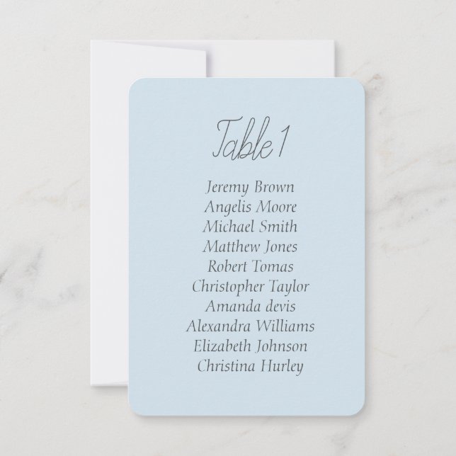 Spring blue gentle simple seating baby shower invitation (Back)