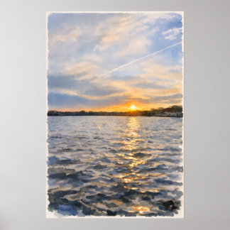 Spring Blue Skies & Sunset Glow Wall Art