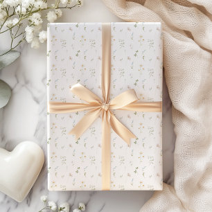 Spring Blue Wildflower Wrapping Paper