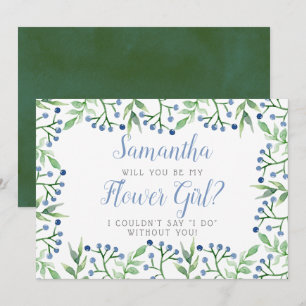 Spring Blueberries   Will You Be My Flower Girl? Invitation