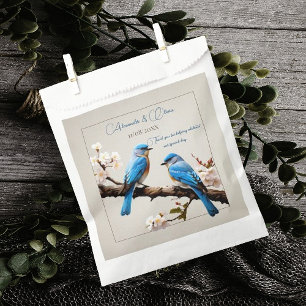 Spring Bluebirds Wedding Favour Bag