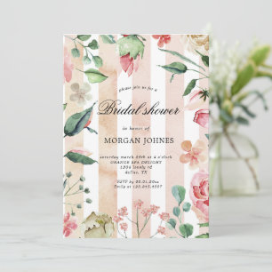 Spring Blush Floral Bridal Shower Invitation