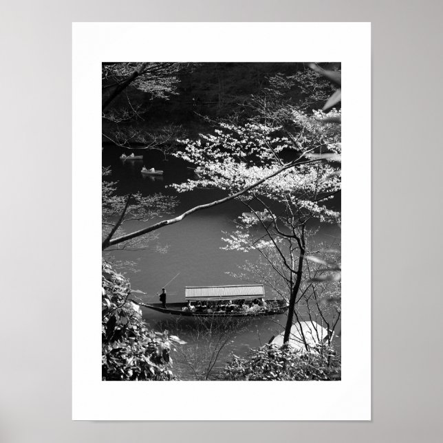 Spring Boating: Arashiyama, Kyoto Poster (Front)