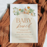 Spring Boho Floral Girl Baby Brunch  Invitation<br><div class="desc">Celebrate your baby arrival with this Boho Floral Baby Brunch invitation! The design is perfect for any baby shower,  and comes with matching labels to share the happy news. Wildflower Floral Baby Brunch</div>