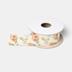 Spring Boho Flowers Garden Floral Pattern Gift Satin Ribbon