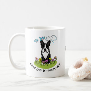 Spring Boston Terrier (black) Cute dog Coffee Mug