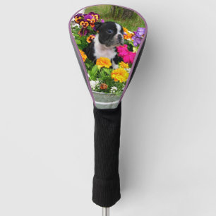 Spring Boston Terrier dog Golf Driver cover