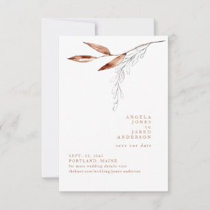 Spring Botanical Terracotta Save The Date