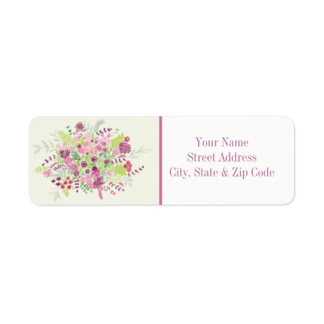 Spring Bouquet Address Label (Front)