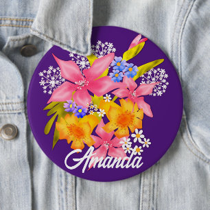 Spring bouquet button
