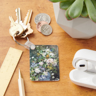 Spring Bouquet by Pierre Renoir, Vintage Flowers Keychain