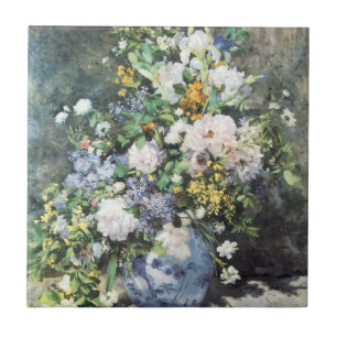 Spring Bouquet by Pierre Renoir, Vintage Flowers Tile