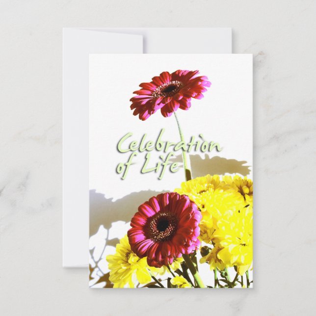 Spring Bouquet Celebration of Life Memorial I Invitation (Front)