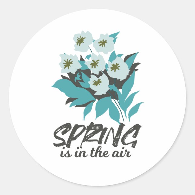 Spring Bouquet Charm - Spring is in the Air Floral Classic Round Sticker (Front)