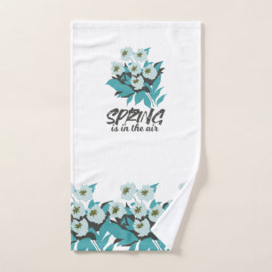 Spring Bouquet Charm - Spring is in the Air Floral Hand Towel