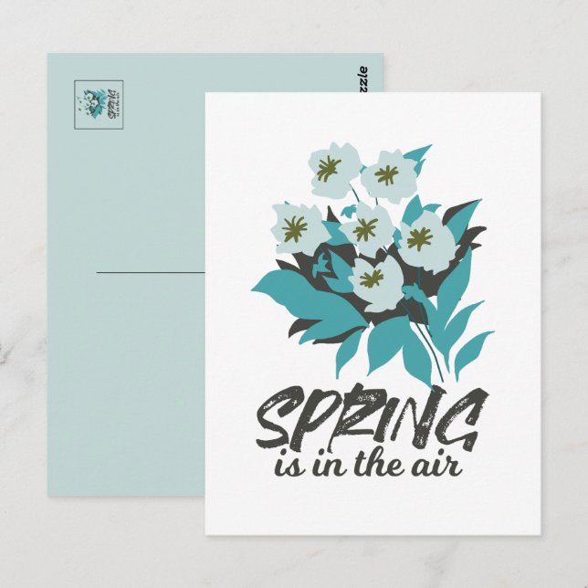 Spring Bouquet Charm - Spring is in the Air Floral Postcard (Front/Back)