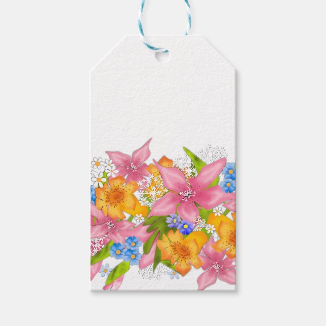 Spring bouquet gift tags (Front)
