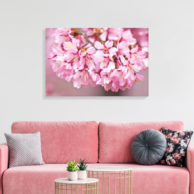 Spring Bouquet Japanese Cherry Blossom Poster Canvas Print (Insitu(LivingRoom))