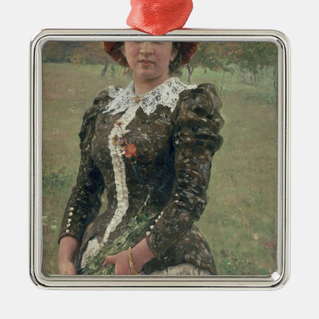 Spring Bouquet Metal Ornament (Front)