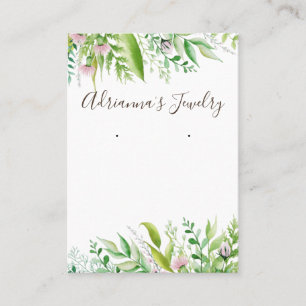 Spring Bouquet Necklace & Earring Display Business Card