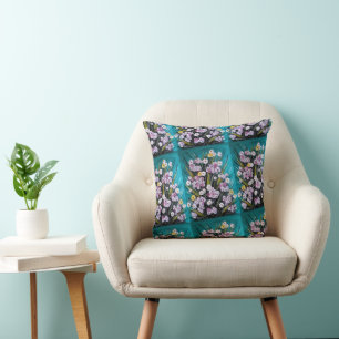 Spring Bouquet Painting by Alfred Fox Throw Pillow