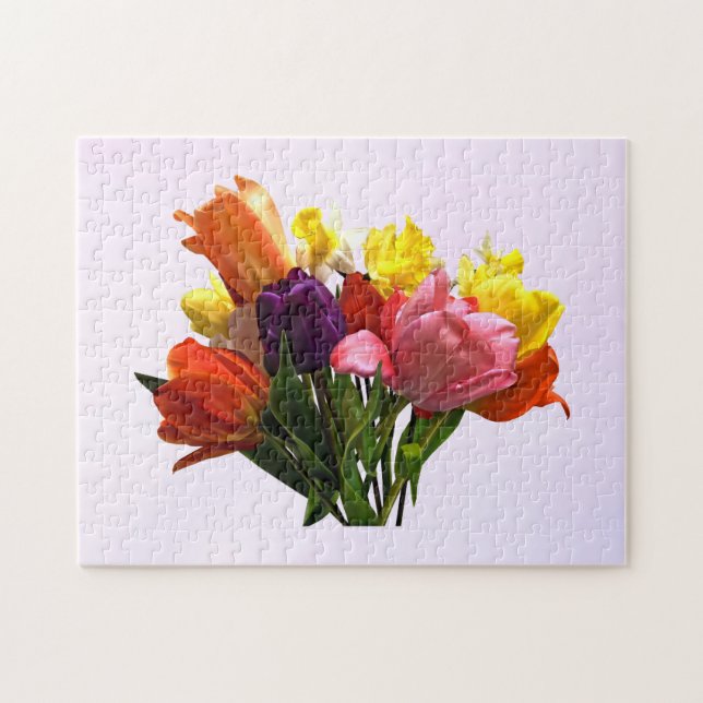 Spring Bouquet With Tulips and Daffodils Puzzle (Horizontal)