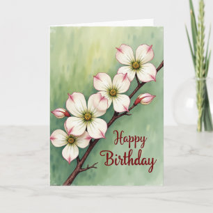 Spring Branch Birthday Card