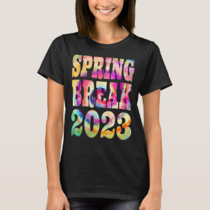 Spring Break 2023  Groovy Tie Dye Matching Family  T-Shirt