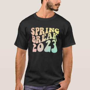 Spring Break 2023 Retro Groovy Vacation Beach T-Shirt