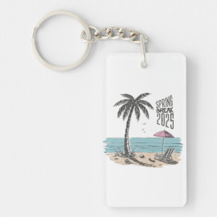 Spring Break 2025 Beach Vibes Keychain