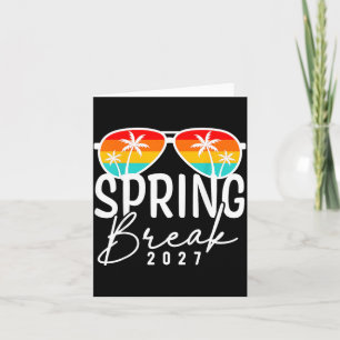 Spring Break 2027 Tees For Men Women Kids Vacation Card