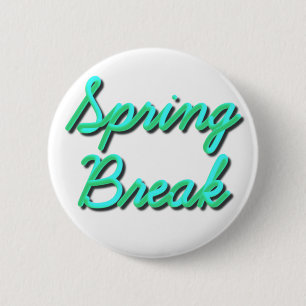 Spring Break 3D 2 Inch Round Button