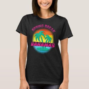 Spring Break Bahamas Sunset Vintage Matching Women T-Shirt