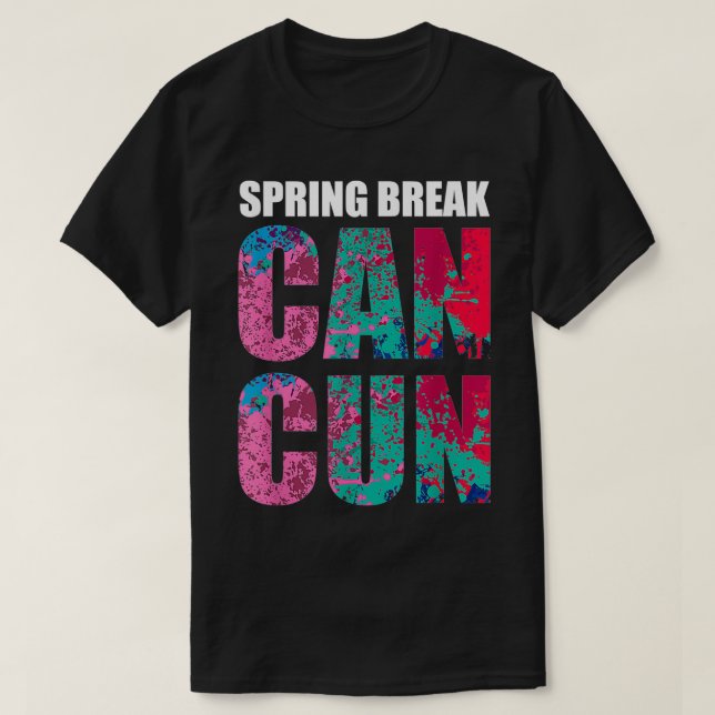 Spring Break Cancun Beach Wear Souvenir  T-Shirt (Design Front)
